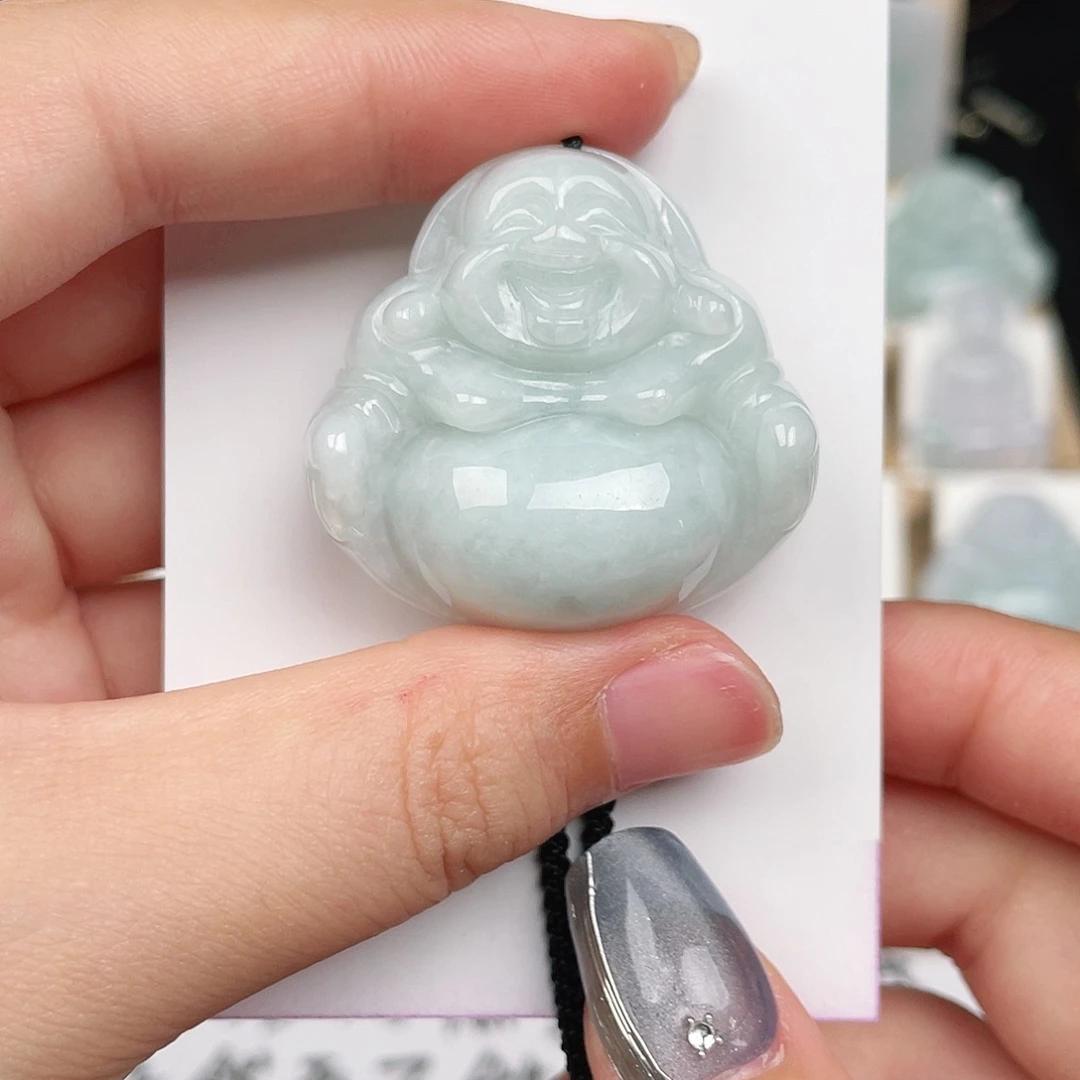 翡翠未镶嵌颈饰佛公