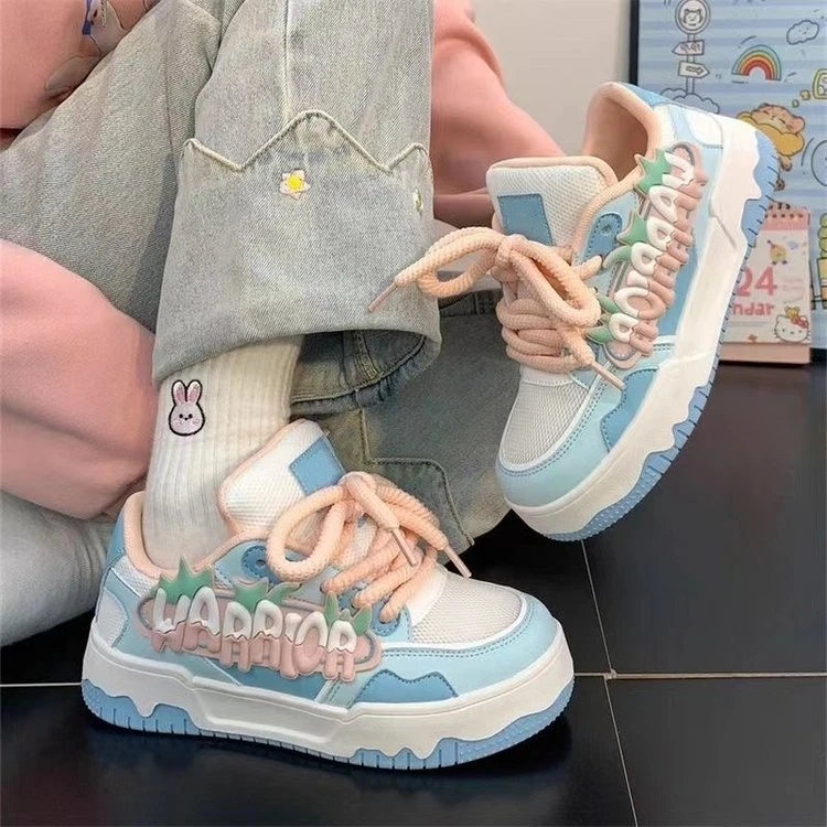 松糕厚底2025夏季粉蓝透气学生网鞋女小白鞋子女网面休闲运动休闲