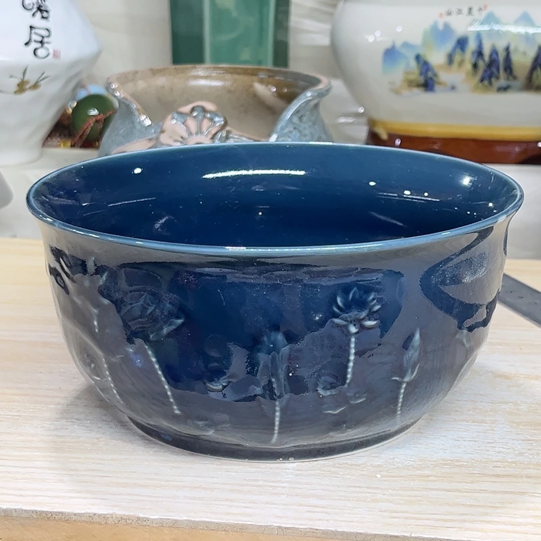 陶瓷绿植多肉微瑕花盆口径17*8.5无孔
