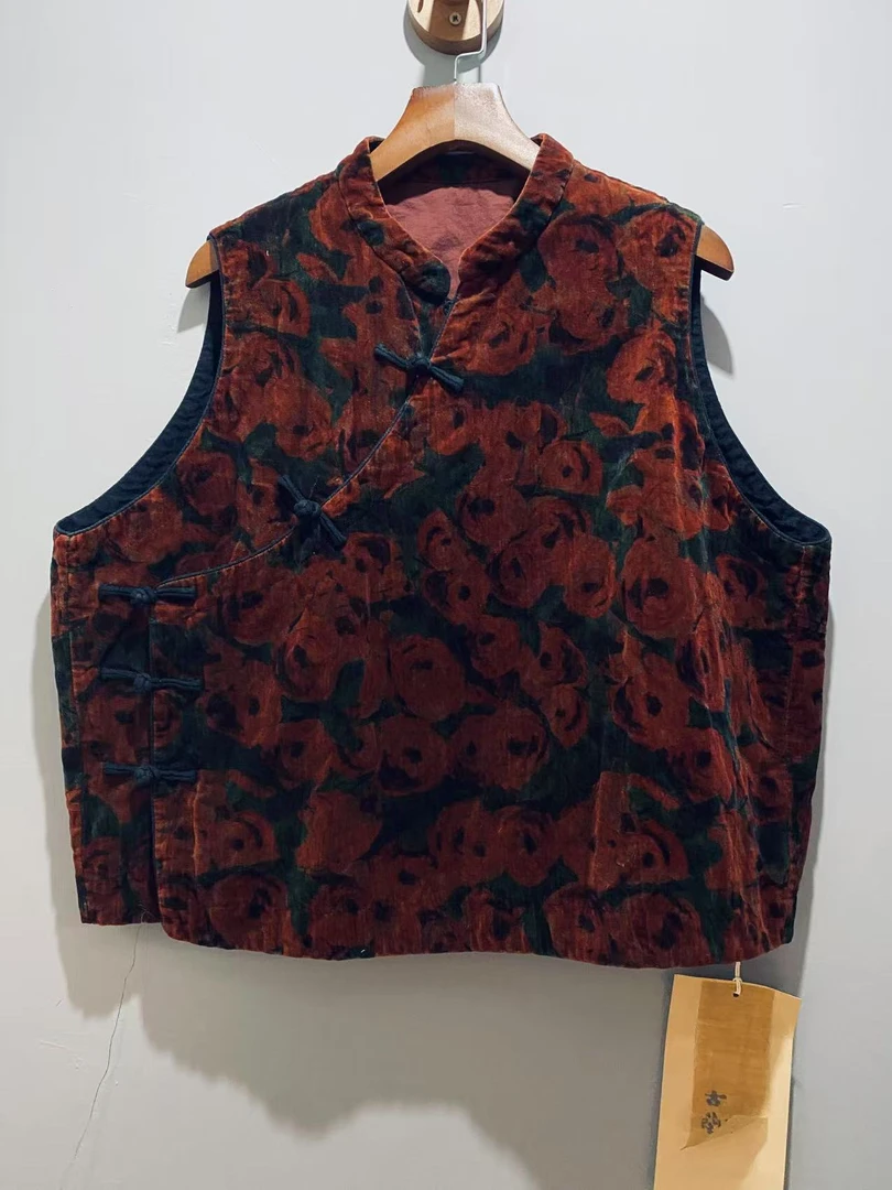 初米布衣分享原创大花背心胸围140可以穿160