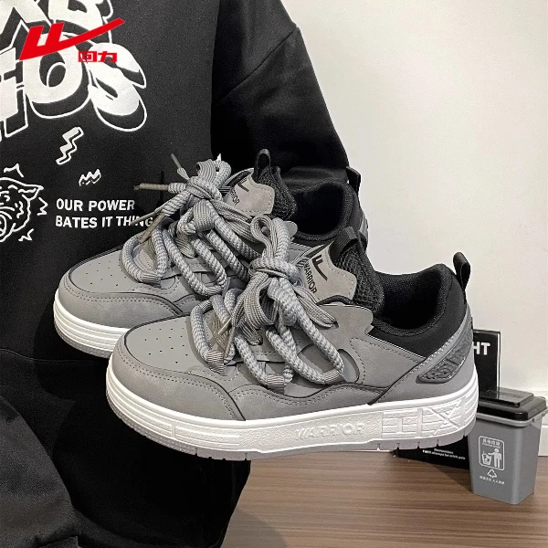 回力男鞋冬季厚底板鞋男款2025新款潮牌青少年百搭轻便休闲鞋子男