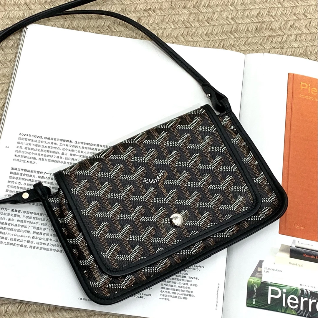 99新 Goyard 经典老花黑色信封包 24年