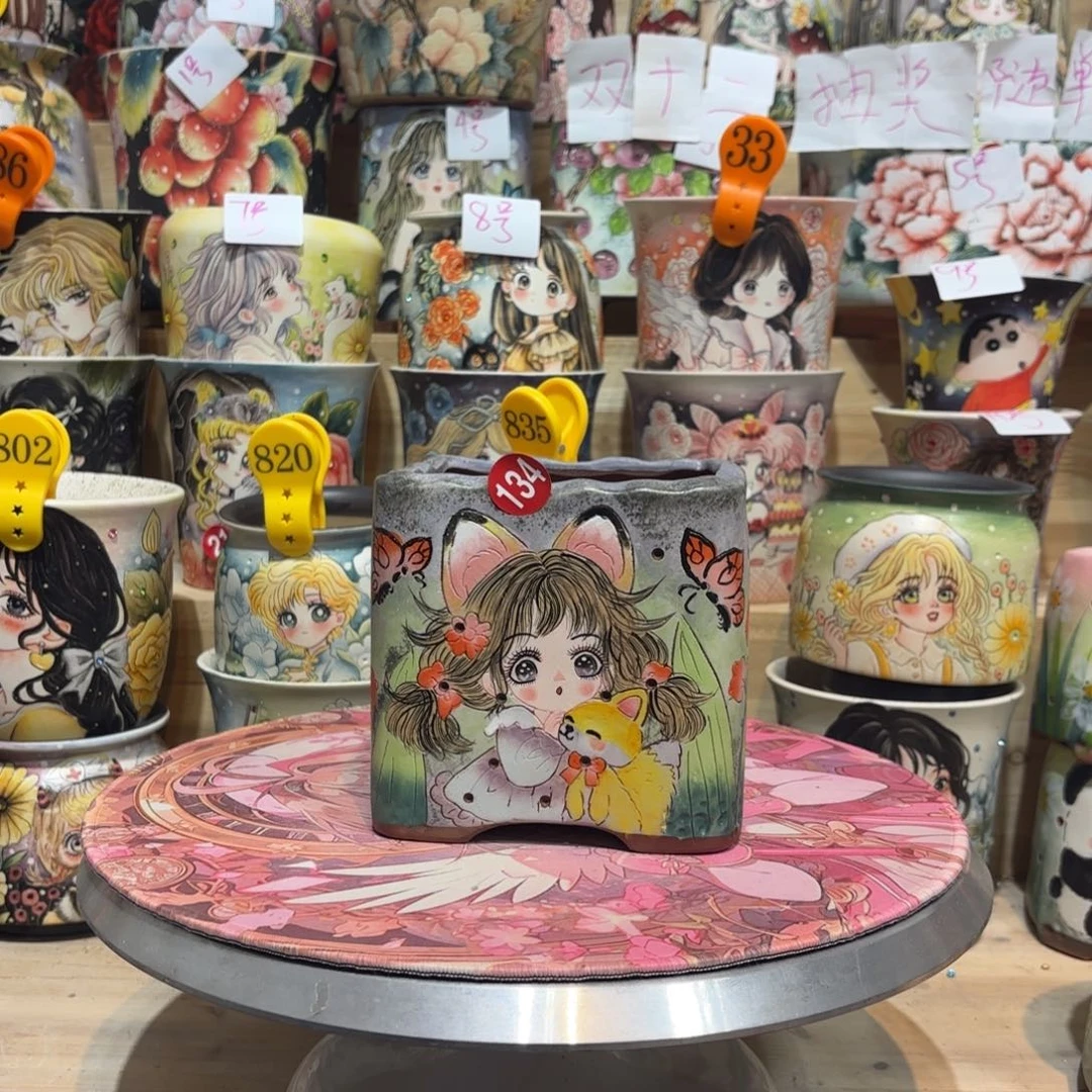 景德镇手绘花盆陶瓷10/11