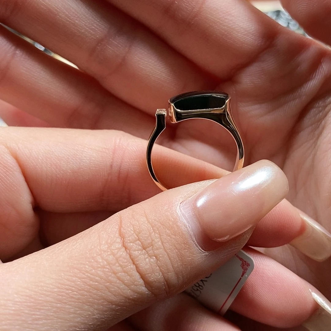 翡翠戒指18K金镶嵌让***零1