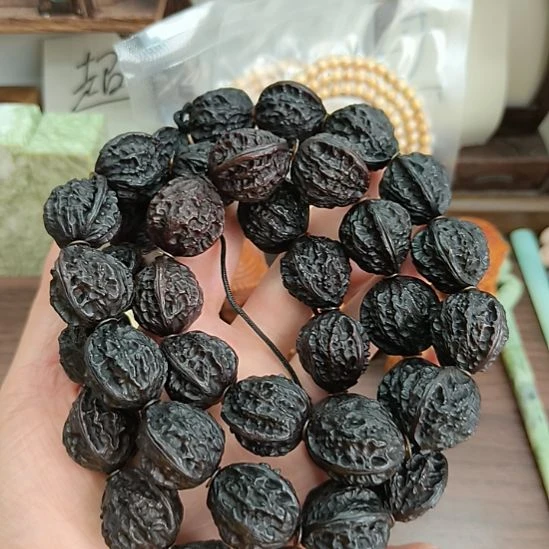 文玩核桃手串地闷小野麻长串