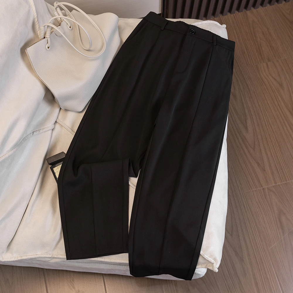 2025夏季新款显瘦气质大码设计感高腰显瘦百搭休闲裤