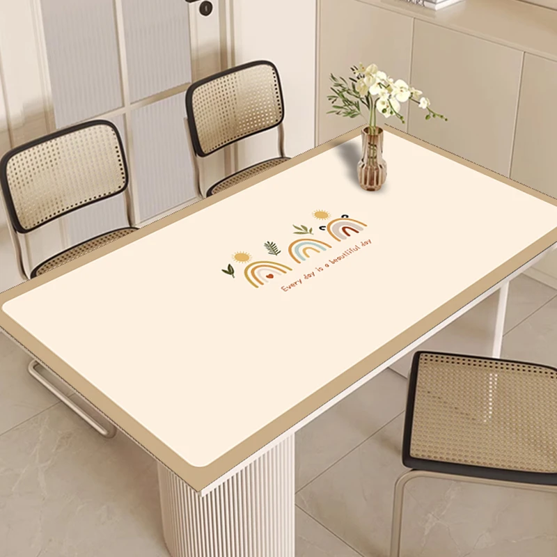 可爱高定皮革桌垫桌布免洗防油防水防烫茶几电脑桌餐桌06