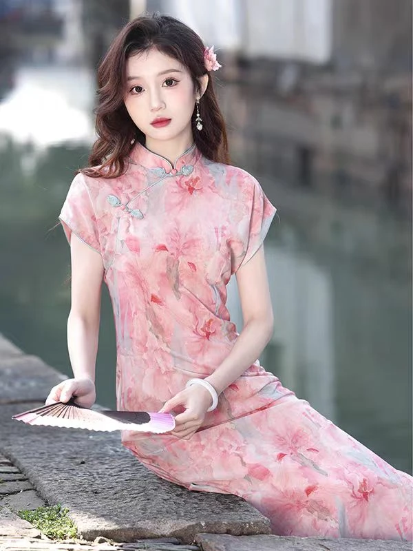 媚-2025新气质时尚显瘦修身复古日常中国风改良旗袍中式优雅春夏