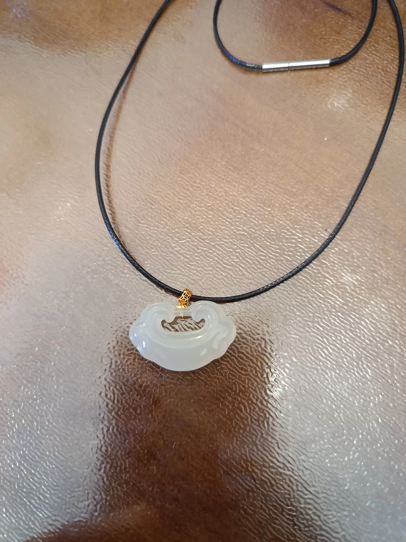 和田玉平安锁宝宝锁时尚镶嵌简约