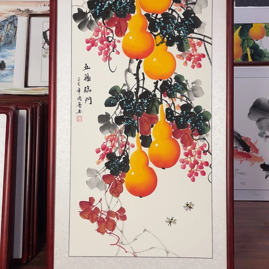 国画带框尺寸63*123厘米