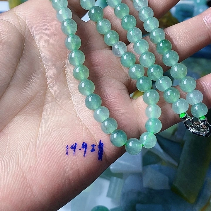 甜***橙翡翠散珠天然翡翠A货工费