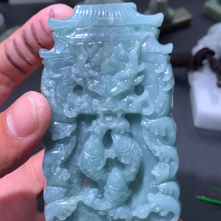 翡翠未镶嵌颈饰保真天然a货翡翠