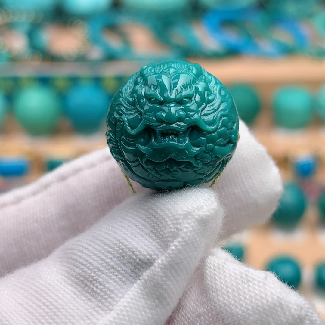 未镶嵌绿松石珠宝奇石16.5精品玉化龙珠