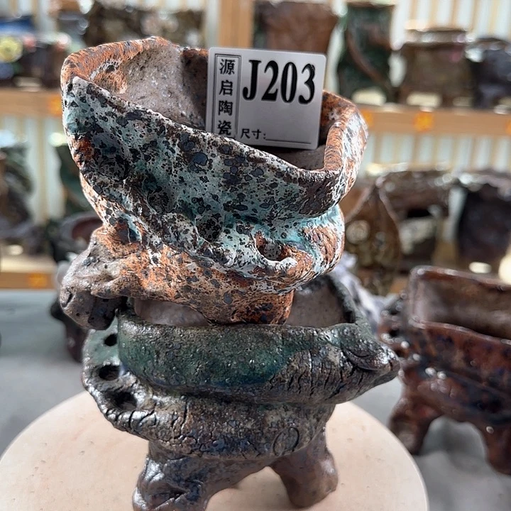 紫砂花盆景德镇陶瓷多肉花盆203