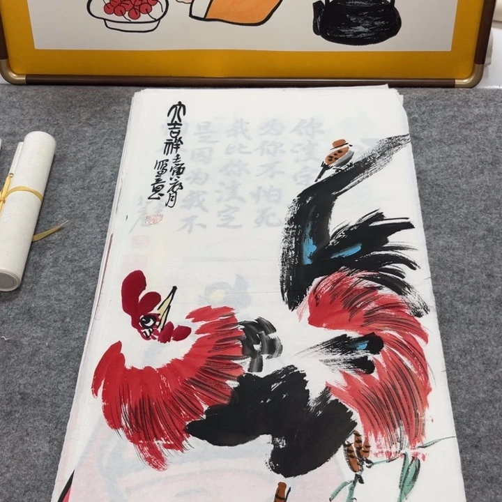 国画手绘禅意画一物一拍