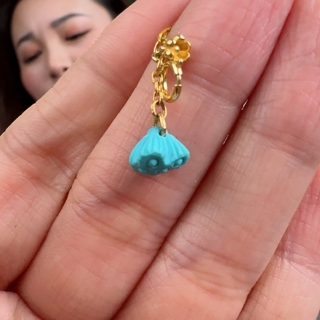 绿松石珠宝奇石18K金镶嵌