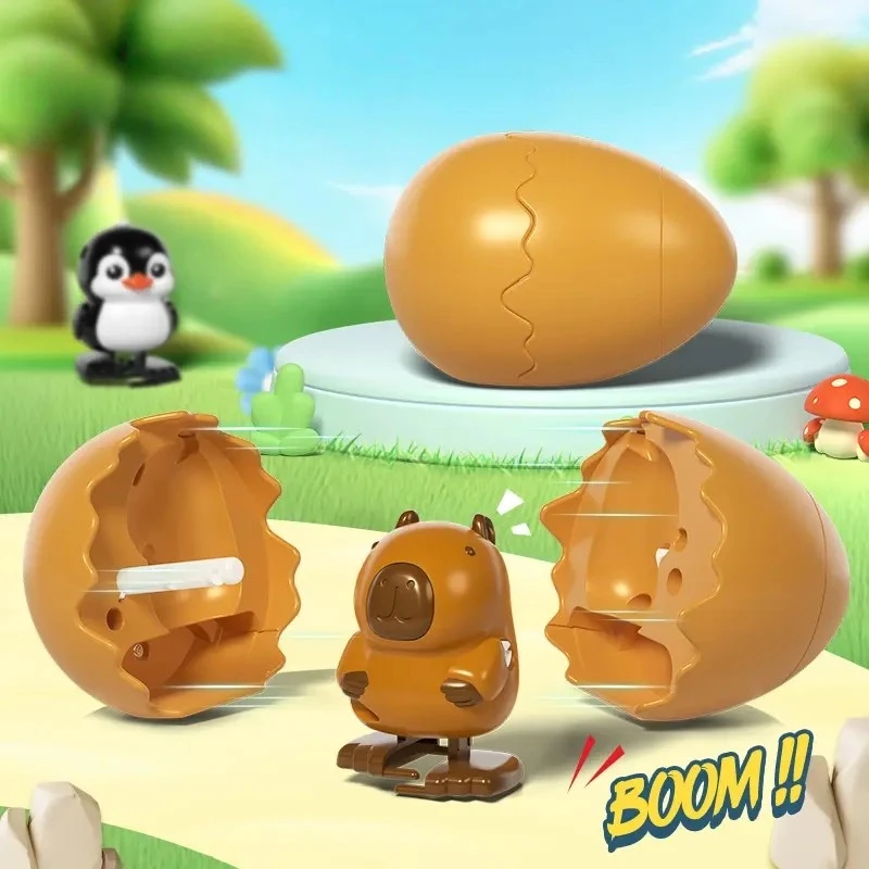 卡皮巴拉蹦蛋玩具会走路的水豚发条玩具怪兽破蛋卡皮益智儿童