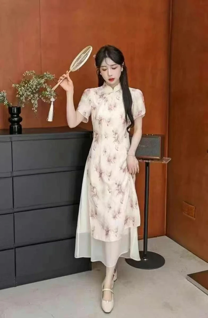 （49.9元-79.9元）WENWEN 2025夏季新款连衣裙旗袍或套装