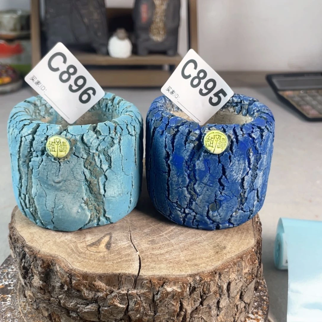 紫砂花盆美**@陶瓷花盆 2个