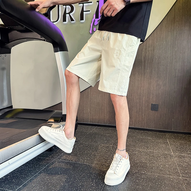 冰丝速干短裤男夏季潮牌五分裤痞帅休闲中裤子2025新款潮流大裤衩