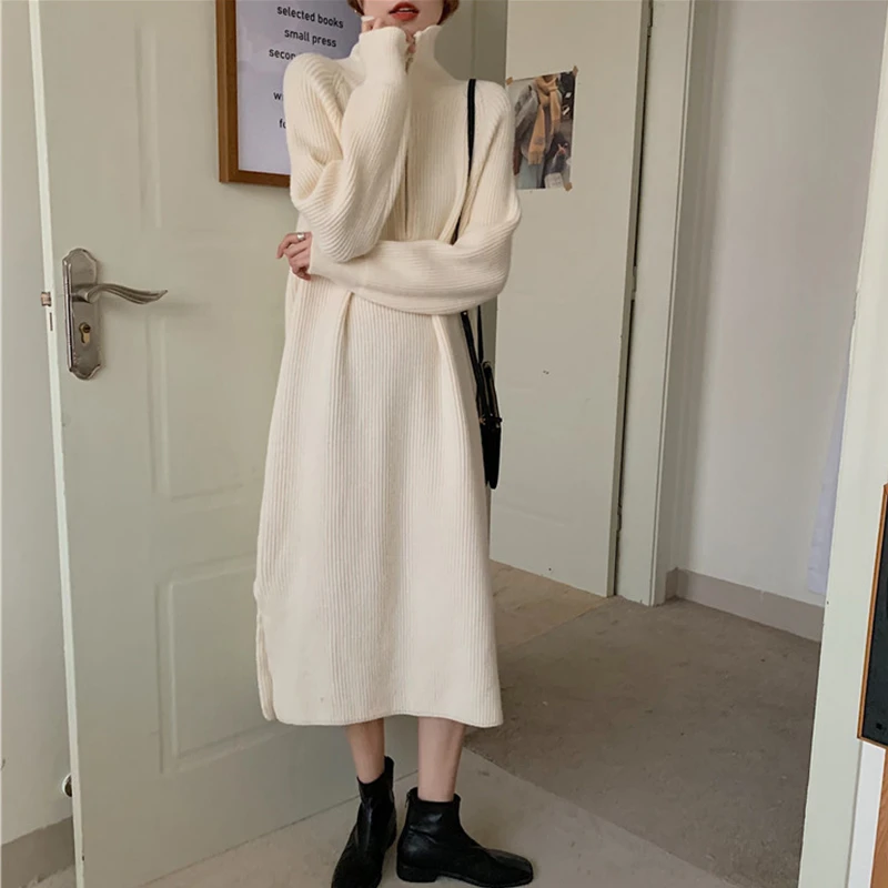 【现货+运补】小个子针织毛衣秋冬季2025韩系气质高级感长裙6618