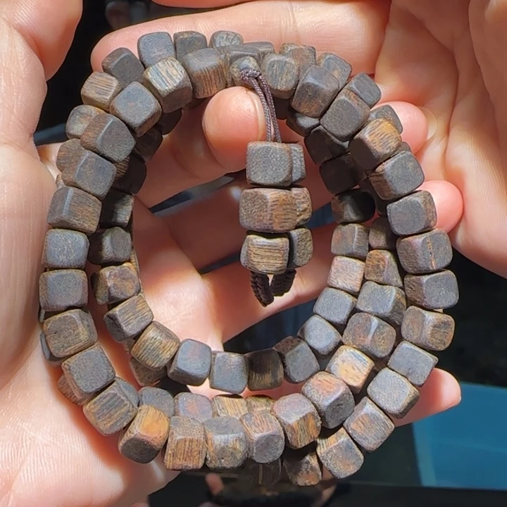 沉香手串虎斑棋沉水链子43.5克