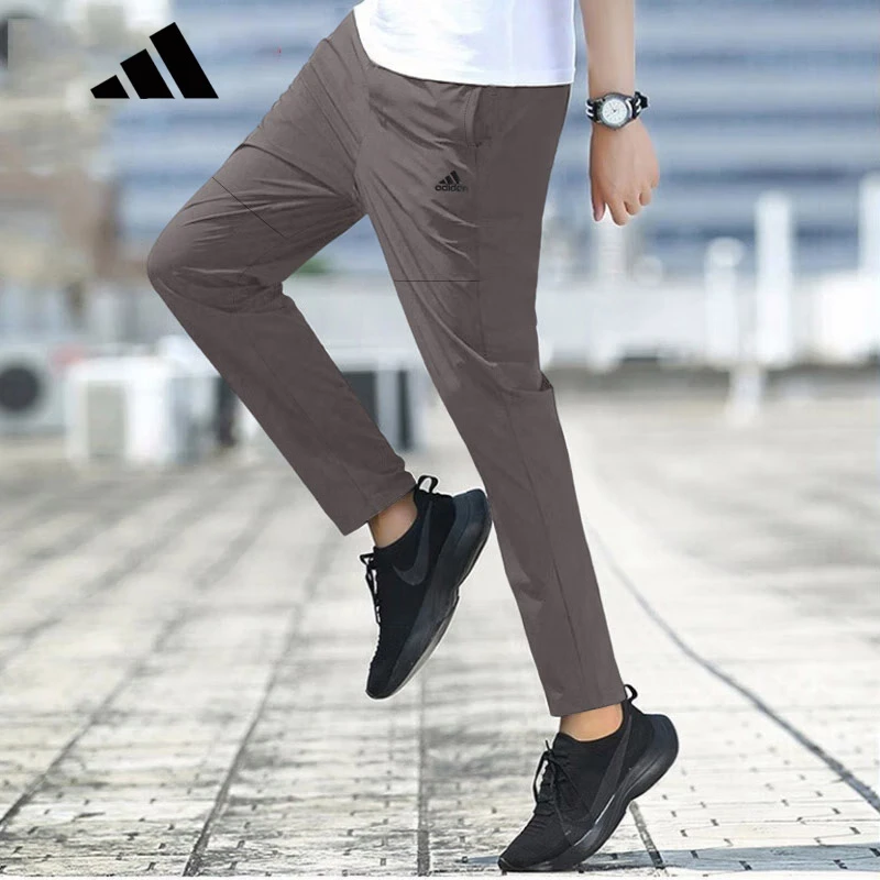 adidas/阿迪达斯梭织长裤男春季新款直筒跑步运动裤休闲宽松裤子