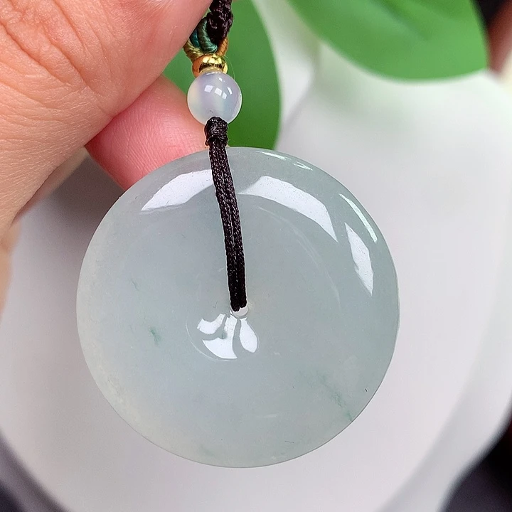 颈饰未镶嵌翡翠平安扣 34.1x6.5mm