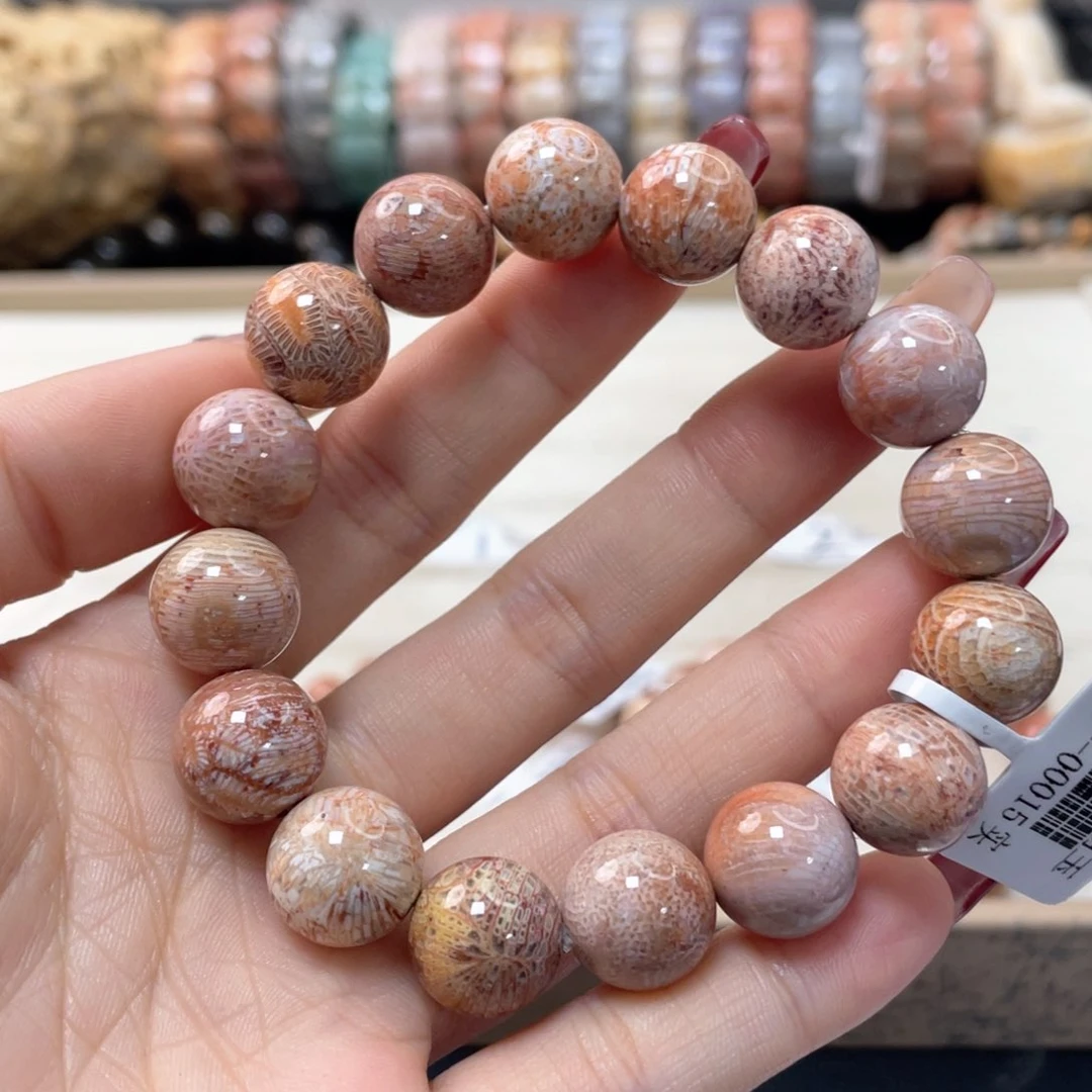 硅化珊瑚（珊瑚玉）手链未镶嵌散*?148