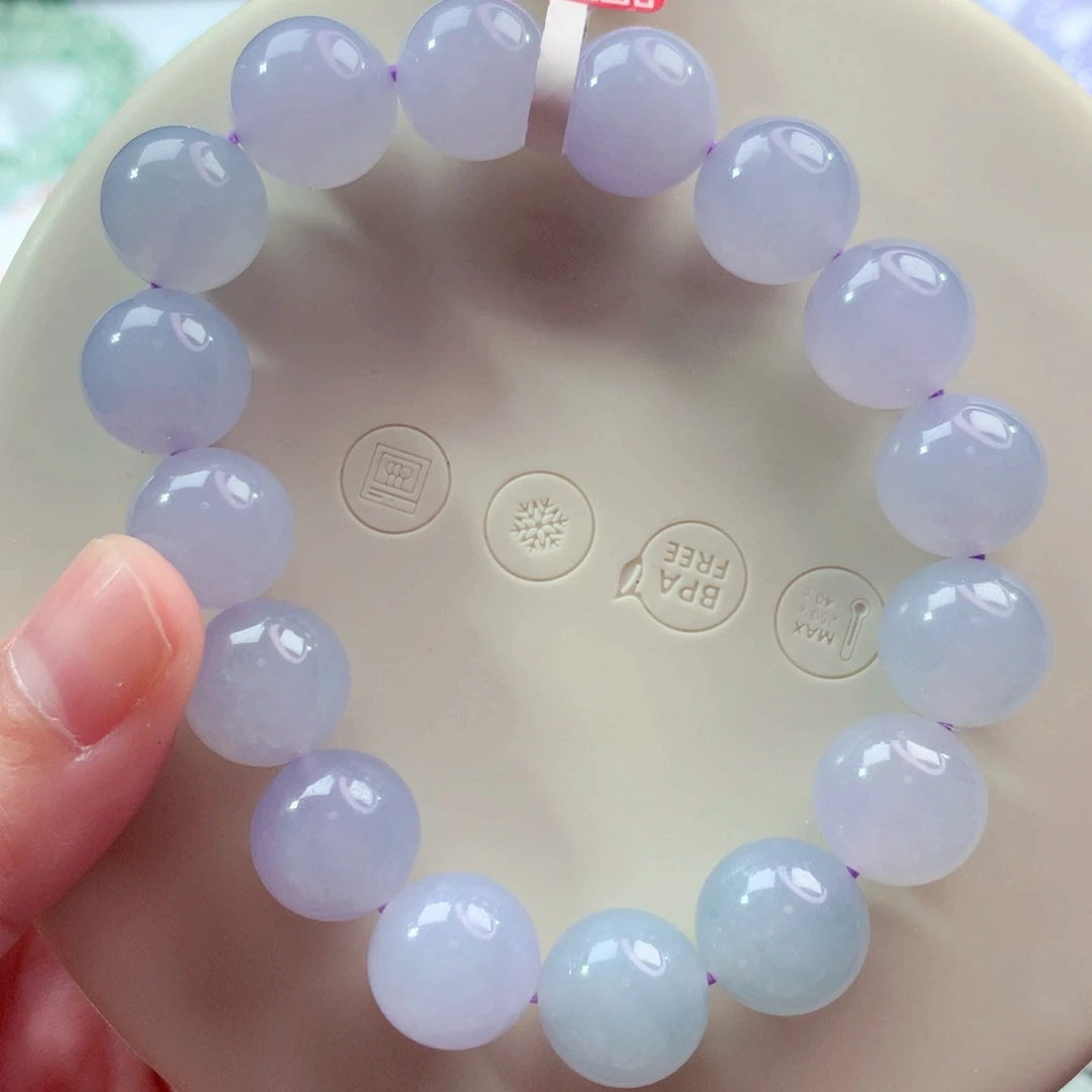 刘***东翡翠未镶嵌手链卡12.8