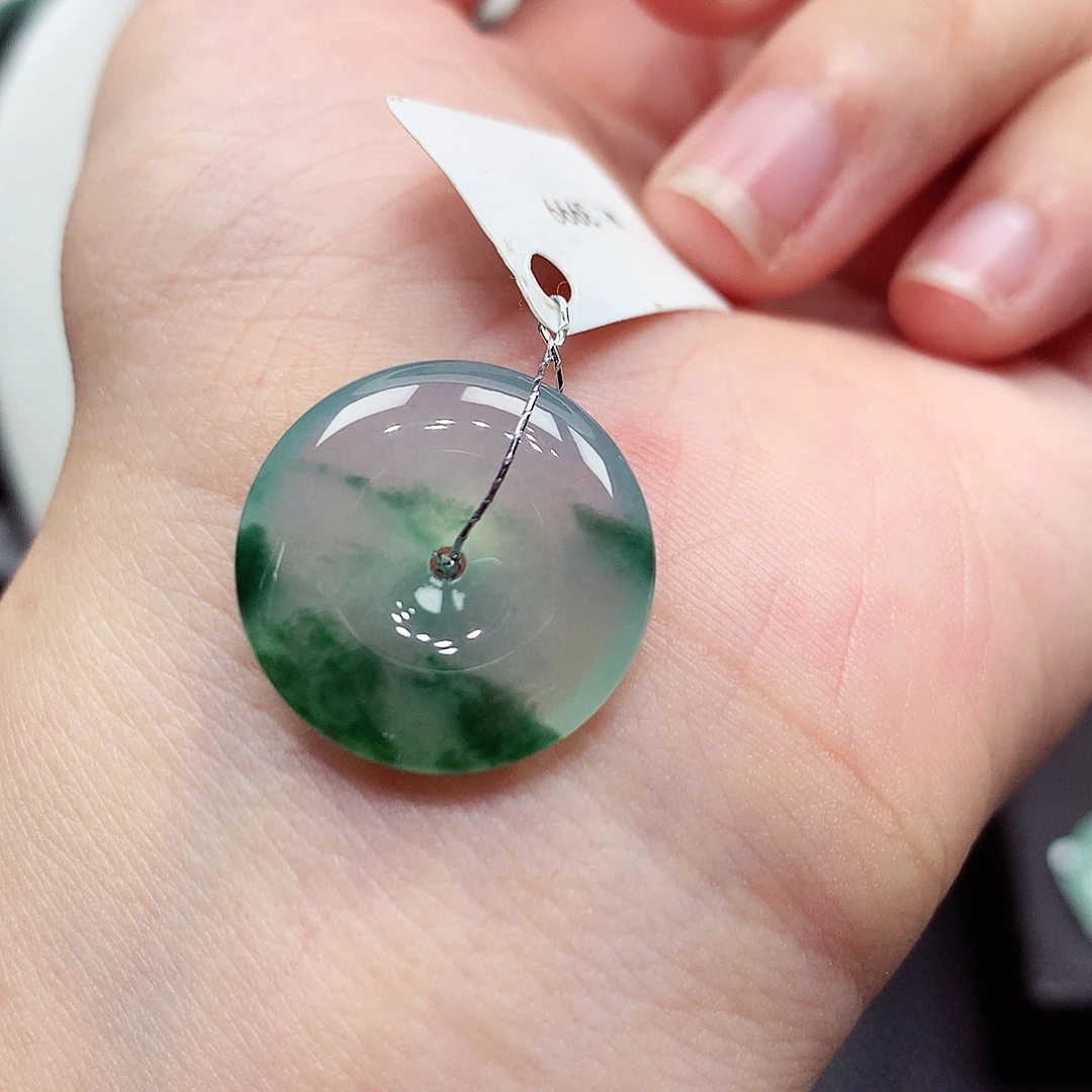 翡翠未镶嵌颈饰编号61，19.5/5.0