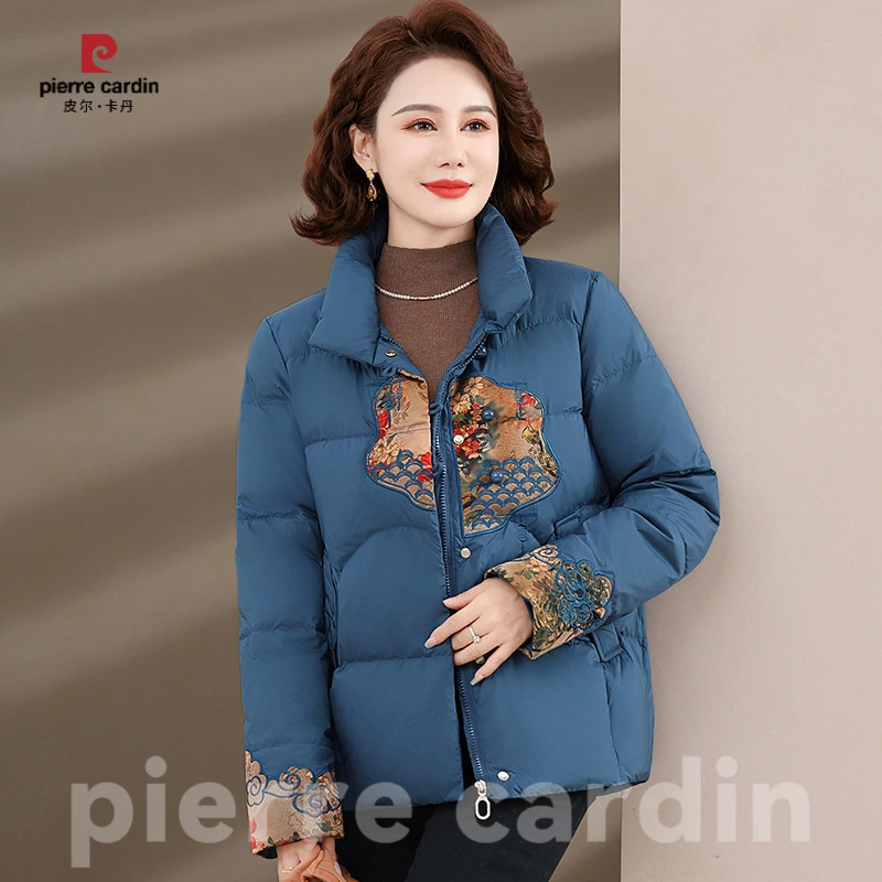 皮尔卡丹新中式时尚棉服中年女棉衣女秋冬装妈妈国风棉袄保暖洋气