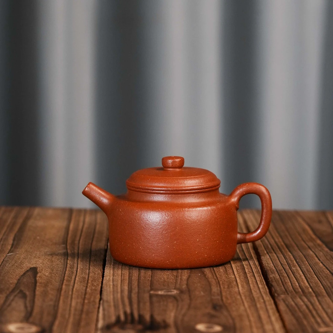 恒源堂双十二出品 手工泥纯红降坡泥《德钟壶》160毫升宜兴紫砂壶