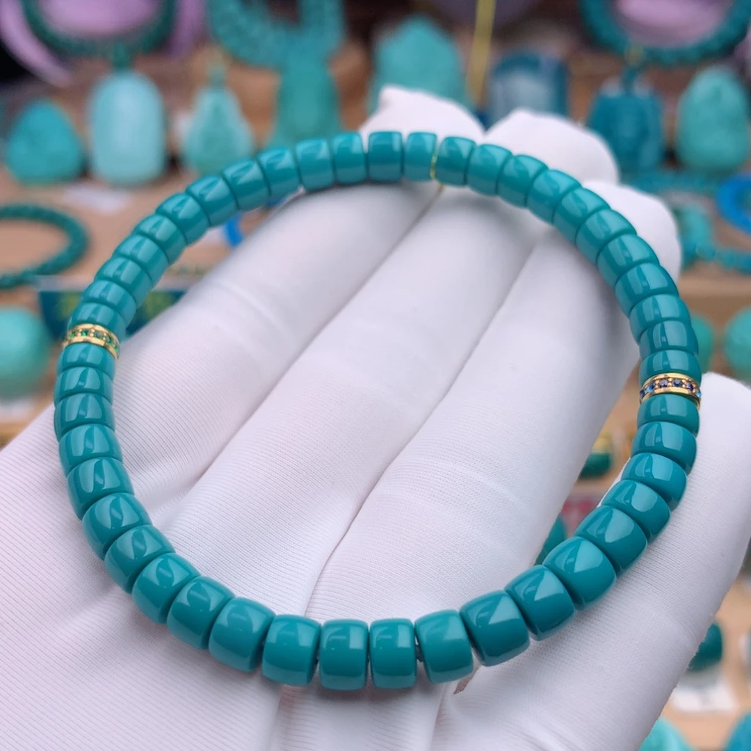 未镶嵌绿松石珠宝奇石6mm