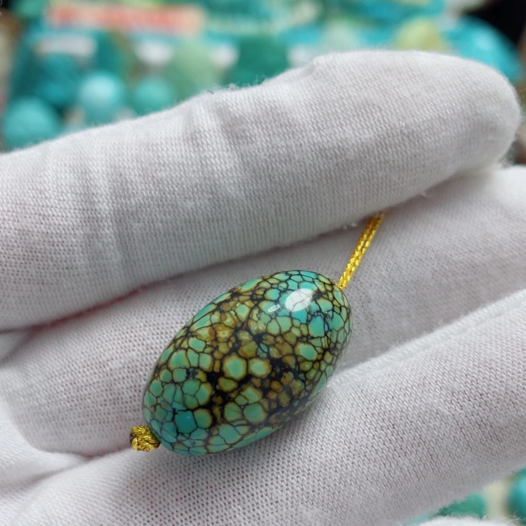 绿松石18K金镶嵌珠宝奇石