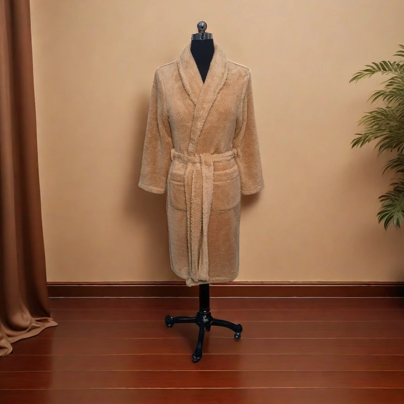 【暖绒系列】情侣睡袍秋冬保暖双面法兰绒柔软舒适中长款浴袍