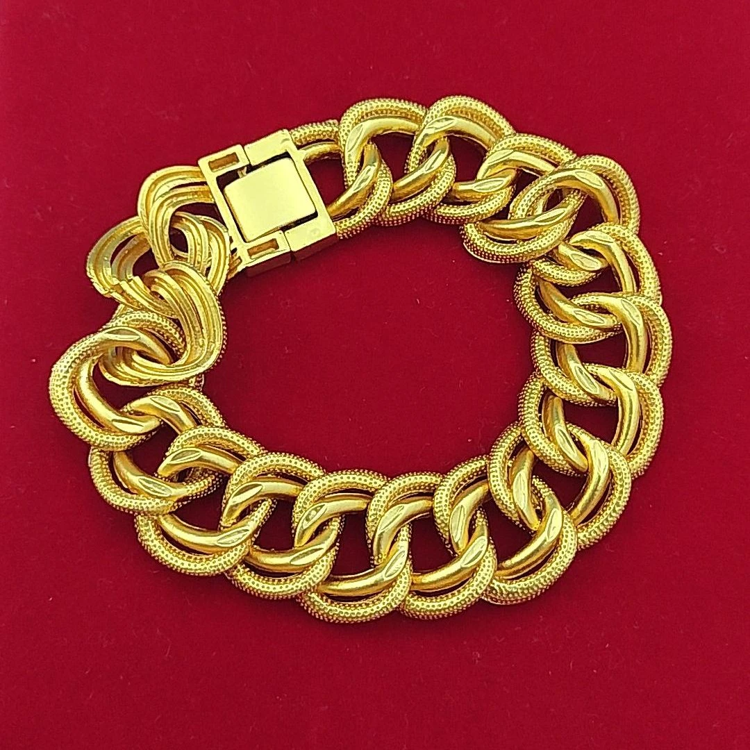 铜合金手链 0017手链耳环戒指手链法式百搭素款元素配饰复2件套