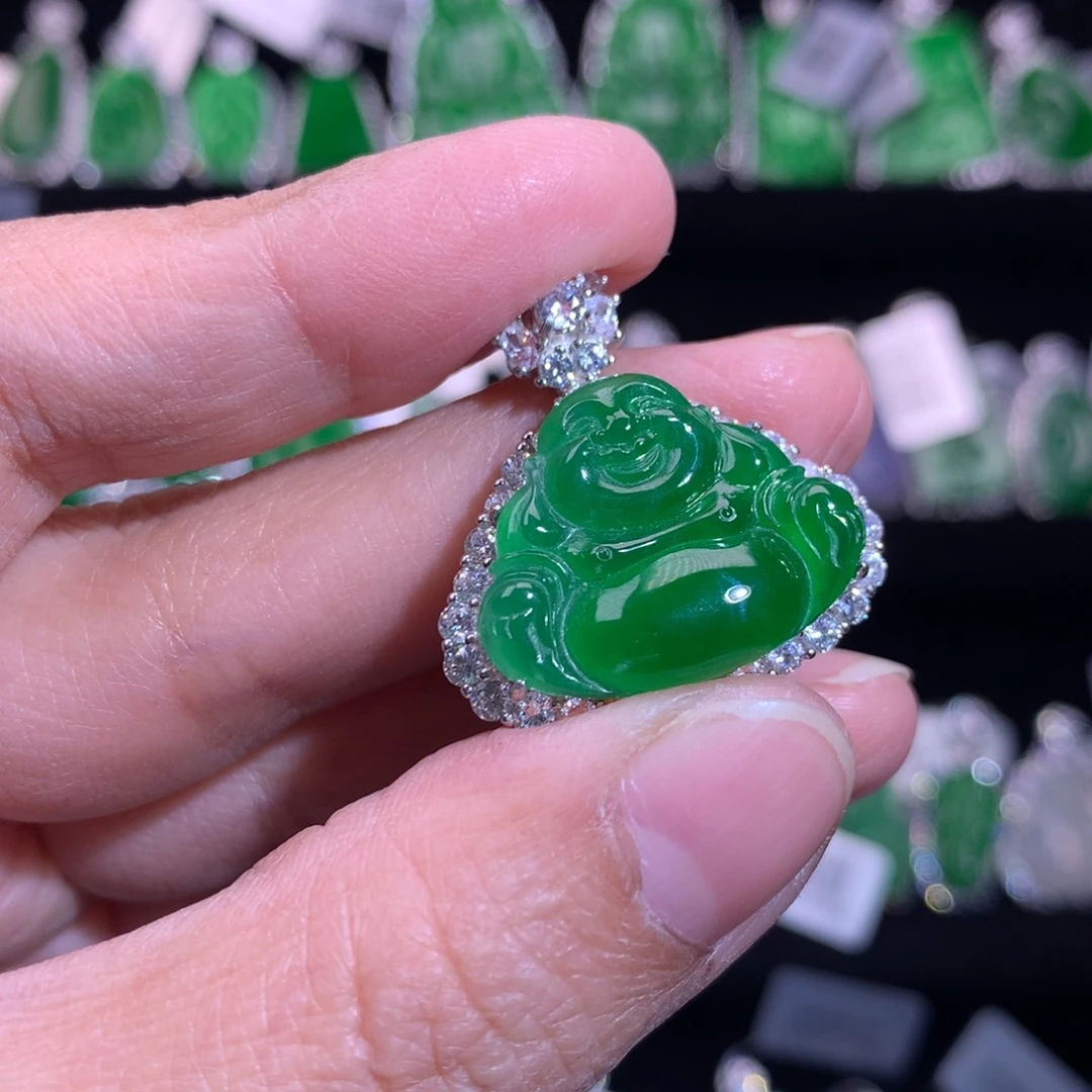 【闪购商品】颈饰银S925镶嵌翡翠