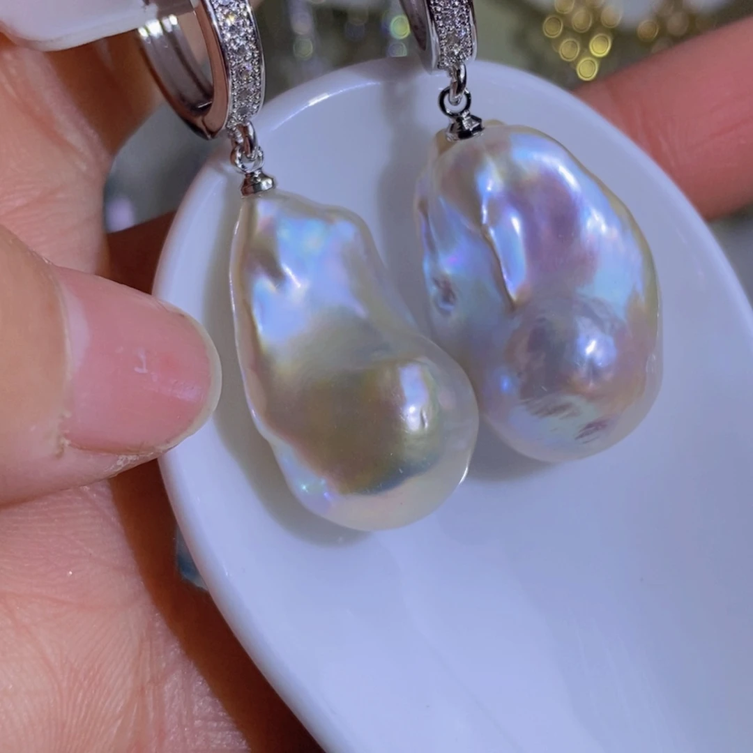 银S925镶嵌天然淡水珍珠淡水珍珠