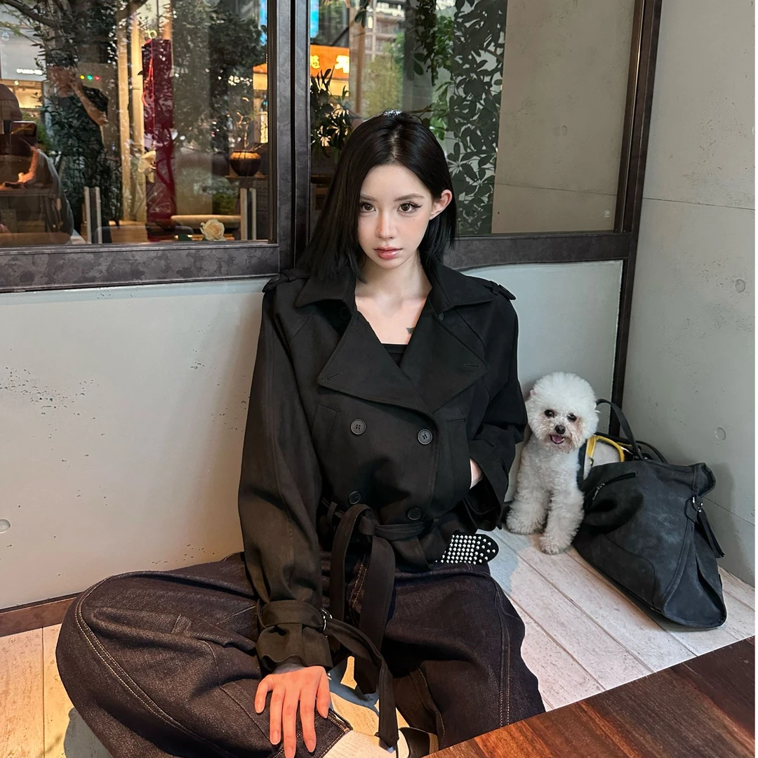 IAMFINE原创设计秋季外套常规外套款长袖时尚薄款街头风英伦风女