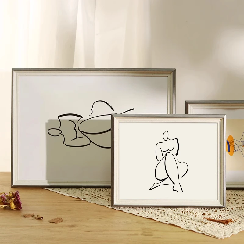 韩式简约全家福婚纱照相框摆台挂墙10寸a4儿童照片相册纪念像框架