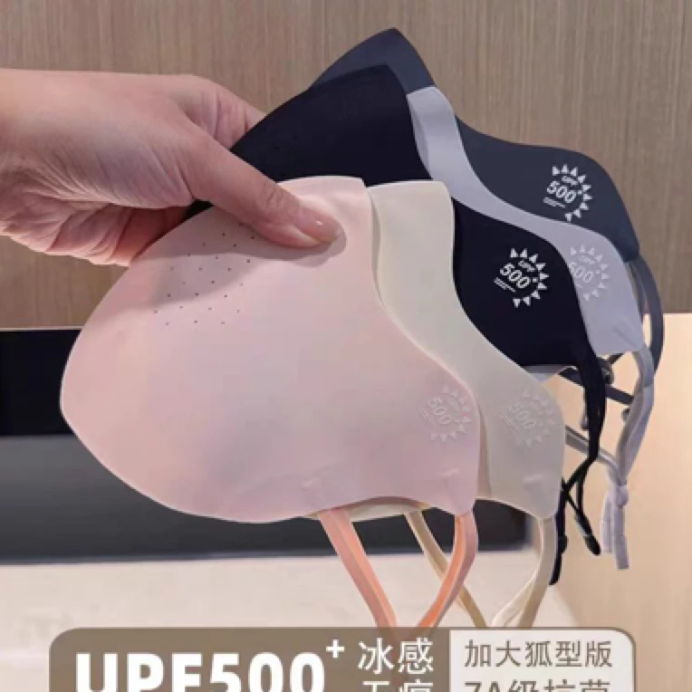 夏天出门须备冰感防晒口罩（拍一发二）颜色随机