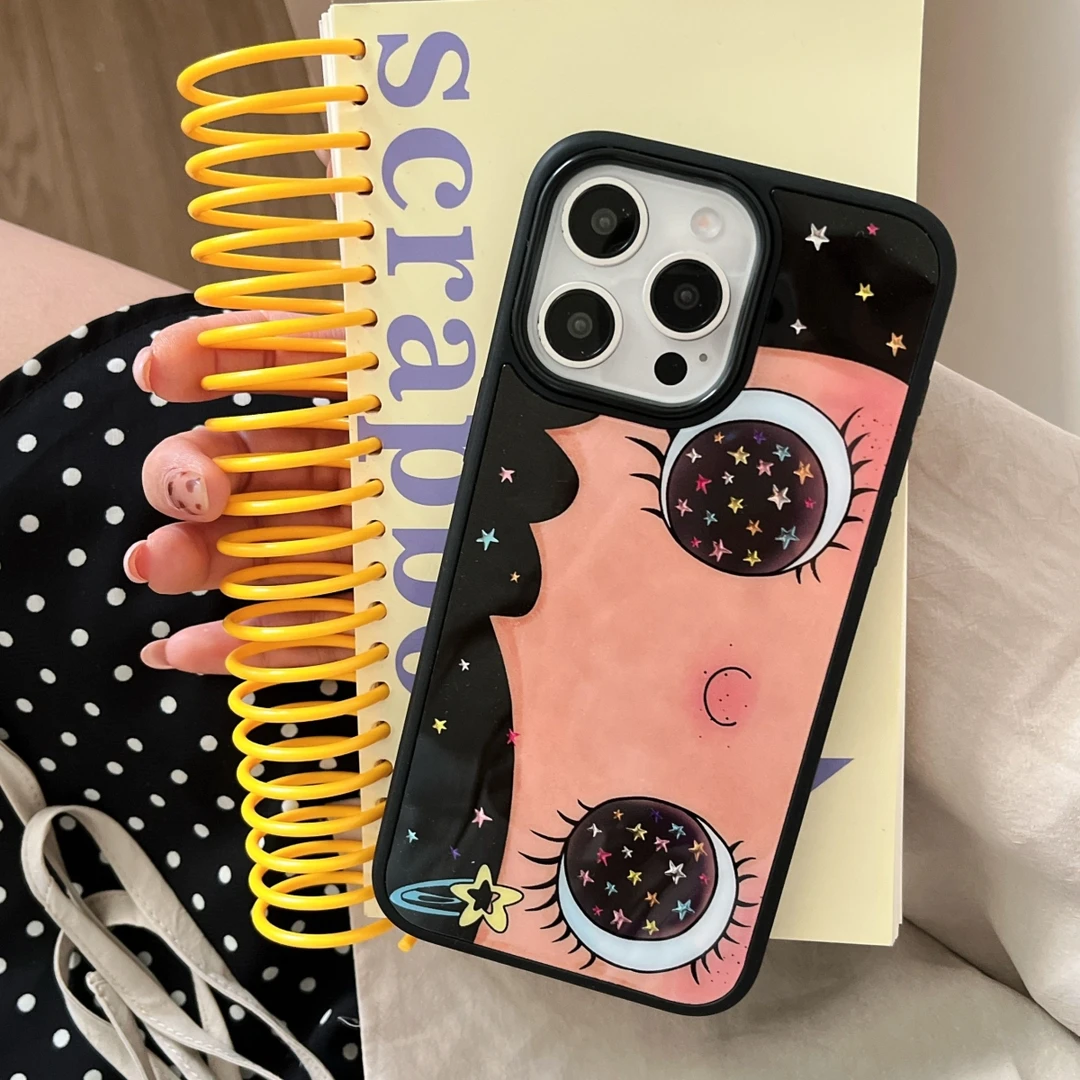 大眼星星女孩17ProMax适用iPhone16ProMax苹果15Pro手机壳13防摔