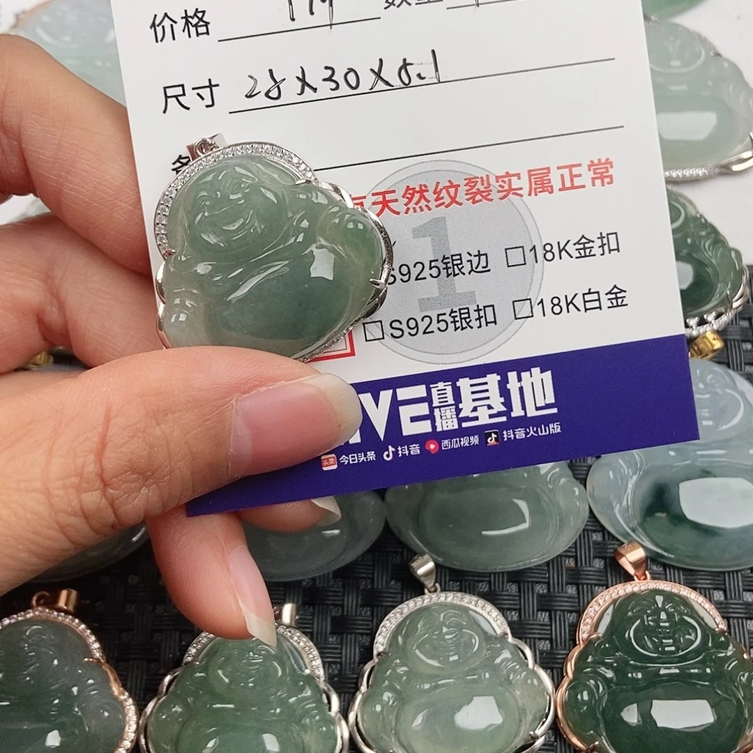 翡翠银S925镶嵌颈饰