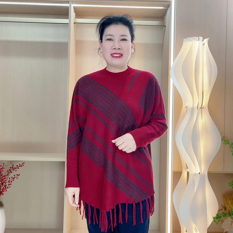 绵羊毛时尚大气流苏羊毛衫TT755