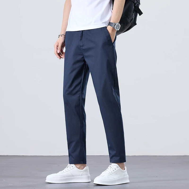 WILLIAMPOLO/英皇保罗夏季休闲九分裤男裤弹力薄款裤子商务欧若风