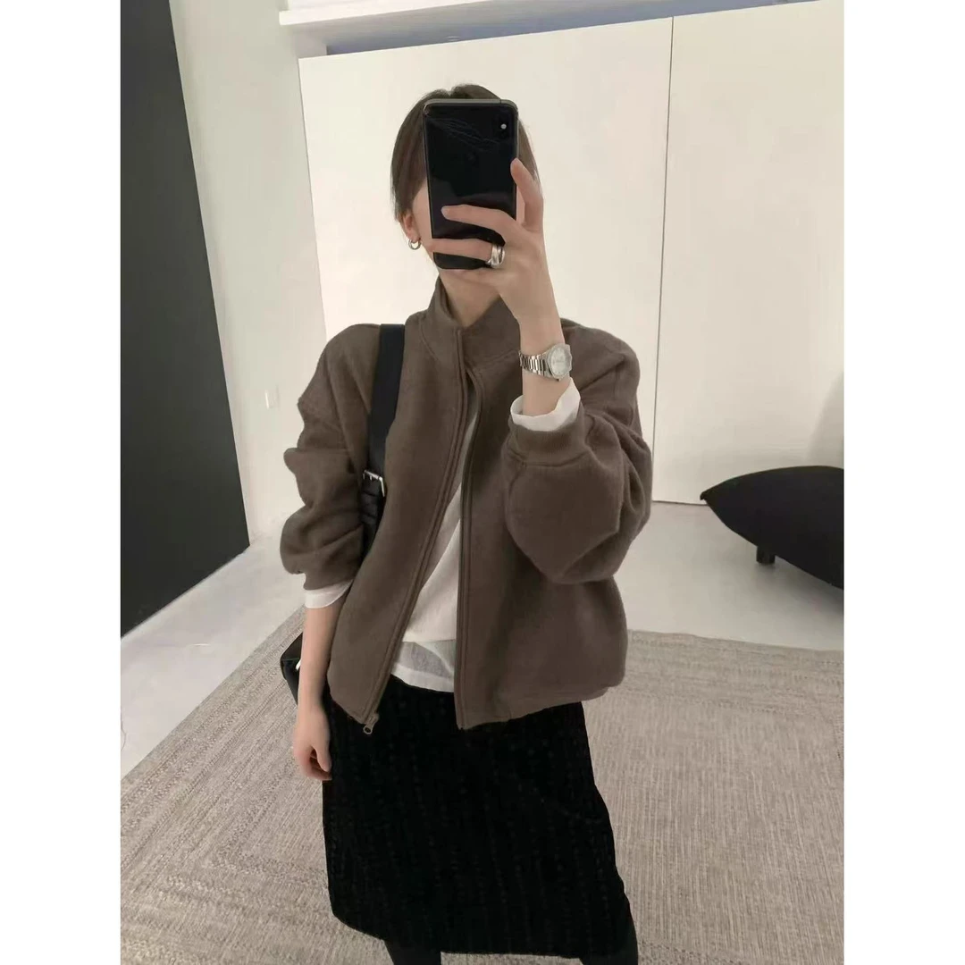 J-20770#松弛感拉满！翻领纯色高级感外套（福利）