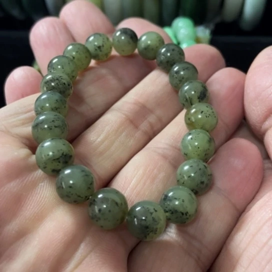 和田玉未镶嵌手串卡10 大珠子