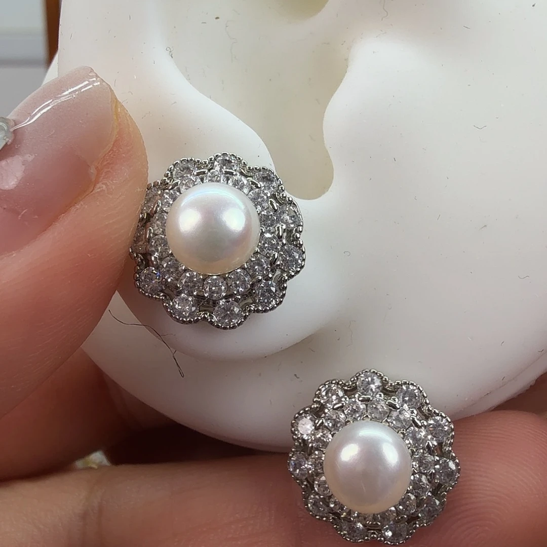 淡水珍珠耳饰未镶嵌