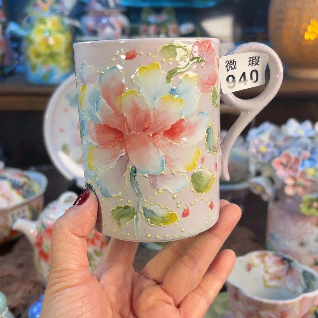 景德镇手绘高温釉下彩陶瓷茶具